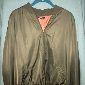 olive green wind breaker/jacket